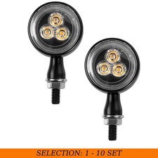 2-20X Amber Red Black Motorcycle LED DRL Turn Signal Brake Running Light Blinker picture