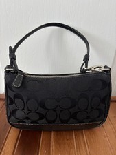Coach 6094 Vintage Black Signature Canvas Demi Pouch picture