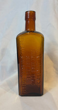 Antique W.M. Johnson's Pure Herb Tonic Bottle Square Brown Glass Quackery picture