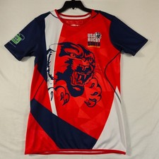 Oval Rugby Wear Jersey Men's XL Red USA Rugby South Barbados 2019 Panthers #4 XV picture