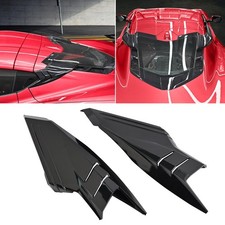 Pair Gloss Black Rear Side Vent Air Intake Cover For Corvette C8 Coupe 2020-2026 picture