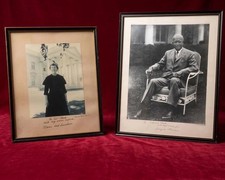 CELEBRITY OWNED President Dwight D. Eisenhower & Mamie Autograph Portraits picture