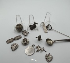 Highly Collectible Sterling Silver .925 Antique And Vintage Trinkets Lot picture