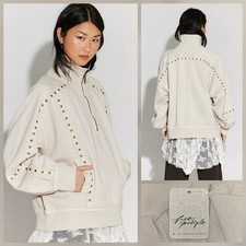 Free People We The Free Star-Studded Pullover Tofu Ivory Size XL NWT $198 picture