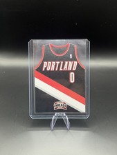 DAMIAN LILLARD Trailblazers 2012-13 Threads DIE-CUT JERSEY Insert #12 SP ROOKIE picture
