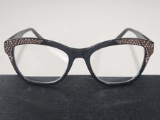 Sospiri GIORGIA NRV Eyeglasses 51-17-140 Rose Crystals Black Italy w/Case picture