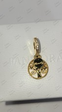 New Pandora Shine Gold Family Tree Heritage Dangle Bead family Charm w/box E59 picture