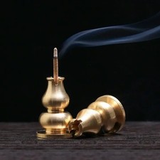 1pc Bronze  Alloy Lotus Incense Burner Plate Stick Holder  Lotus Censer - NEW picture