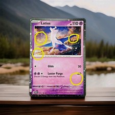 Latios [Cosmos Holo] Grade 10 🔥4 Full Swirls Pokemon Paradox Rift 2023 073/182 picture