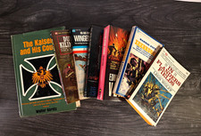 8 Vintage WWI Book Lot Winged Warfare Battleground Kaiser Zeebrugge Verdun picture