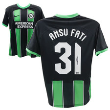 Ansu Fati Signed Brighton & Hove Albion Away Soccer Jersey #31 with Beckett COA picture