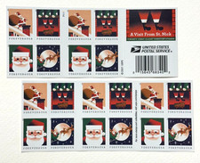 Vintage 2021 Pane of 20 A Visit From St. Nick Christmas Holidays Stamp #5644-47 picture