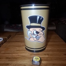  Rare Vintage Wake Forest University Metal Trash Can Made USA Wincraft picture