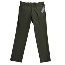 Tommy Hilfiger Mens TH Flex Finn Modern Fit Twill Pants Olive Green 36x32 picture
