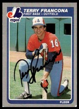 1985 Fleer Terry Francona IP TTM Autograph Signed Montreal Expos - Corners picture