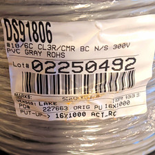 DS91806 Communications Cable 1000 ft Gray 1000ft picture