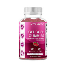 Vitamatic Glucose Chweble Gummies - 60 Count - Natural Raspberry Flavor picture