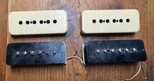 Vintage Late 1960s Gibson P-90 P90 Soapbar Pickup Pair 8.0K 8.2K Original Cream picture
