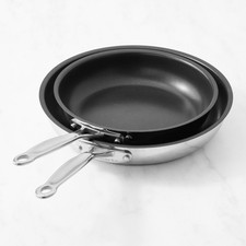 Set of 2, Cuisinart Chef’s Classic Stainless-Steel Nonstick Fry Pan, 8