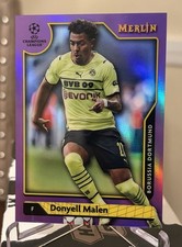 2021-22 Topps Merlin Chrome Donyell Malen Rookie RC /15 Purple Netherlands picture