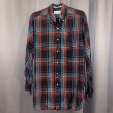 Vintage 1980s Christopher Hayes Single-Needle Tailored Plaid Shirt - Men’s M picture