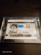 Hank Aaron Certified Cuts Auto and Bat Card #33/43 2005 RARE Braves Fans Donruss picture