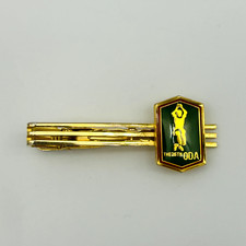 VINTAGE 26th Annual ODA Tie Clip Bar Pin Logo Sports Long Jump Gold Toned Mens picture