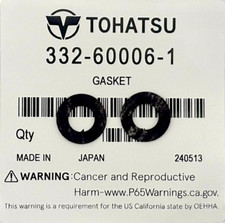 (2 Pack) Tohatsu Nissan Outboard Drain Plug Gaskets 332600061 Genuine OEM picture