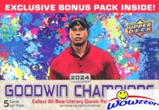 2024 UD Goodwin Champions EXCLUSIVE Sealed Blaster Box-PARALLEL BONUS Pack picture