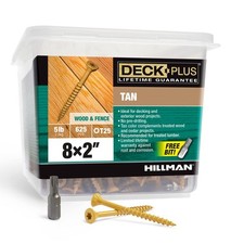 Hillman Deck Plus 5lb Tan Self Drilling Screws 8x2 T25 Star Drive Bit Included picture