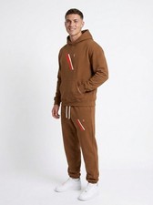 VÉRON Stripes V Logo Men's Hoodie & Sweatpants Matching Set 2-Piece picture