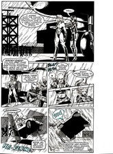 FEMFORCE No. 112 PG 10 COLT GUNS BLAZING MS. V. ORIGINAL ART ROBERTS/HEIKE AC picture
