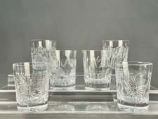 6 WATERFORD CRYSTAL Millennium Double Old Fashioned w/ All Themes; Mint picture