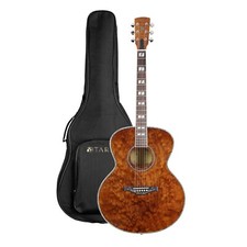 Antique Jumbo Body Acoustic Guitar Quilted Maple body Maple Neck Natural picture