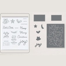JOLLY HOLLY Clear Stamps And Metal Cutting Dies DIY Scrapbooking Embossing picture