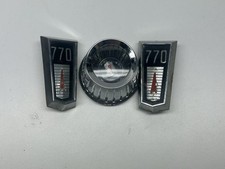 1961-62 Dodge Lancer 770 Fender Emblem Pair + Center Cap OEM Mopar Vintage RARE picture