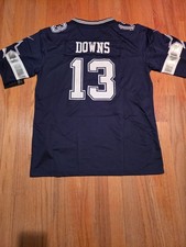 men size cowboys #13 caleb downs S-2XL NWT Stitched Navy Blue customized picture