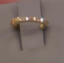 Rarities 14K Gold-Plated Sterling  Champagne DIAMOND Not sure if Natural Earring picture