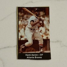 Hank Aaron 1969 Nabisco Team Flakes Baseball Card Hand Cut picture