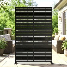 NAIZEA Metal Privacy Screen FencePanel Freestanding Outdoor Patio Garden Divider picture