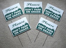 5 PLEASE DON'T PARK ON GRASS 8