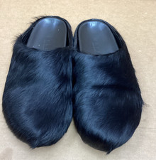 Marni Black Fur Slides Size EU.43 No Original Box picture