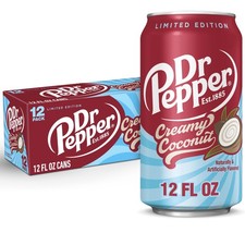 Dr Pepper Creamy Coconut Soda Pop, 12 Fl Oz, 12 Pack Cans  picture