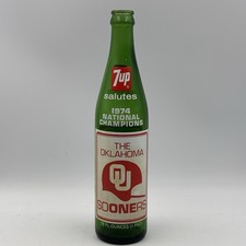 1974 National Champions Oklahoma Sooners 7UP Commemorative Bottle 16 oz. (Empty) picture