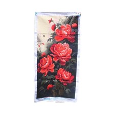 Finished cross stitch Handmade about 57‘’x 29.9‘’/flowers Bloom In Wealth picture