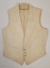Antique 1890s-1910s White Pique Waistcoat Vest White Tie Formal - BOSTON FRANCE picture
