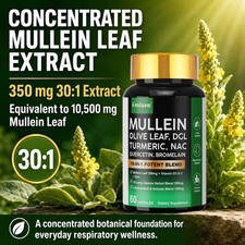18-in-1 lung complex Mullein Extract Supplement Lung Detox & Cleanse Respiratory picture
