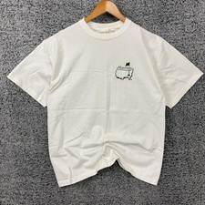 Vintage Masters Shirt Mens Large White Golf Tee Augusta National USA Map Logo picture