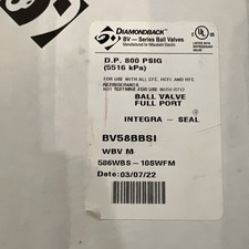 DiamondBack BV58BBSI Series Ball Valve Full Port 5/8-inch SWEAT Made in USA picture