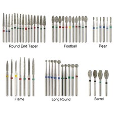 Dental Burs Diamond FG Round End Taper Football Pear Long Round Flame High Speed picture
